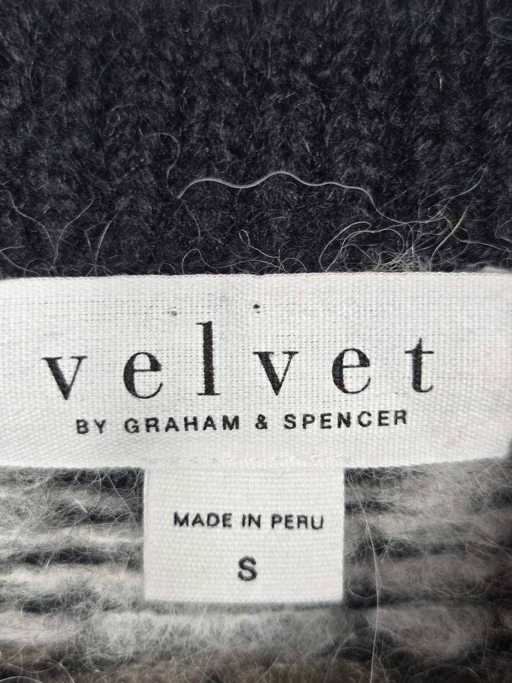 Velvet by Graham & Spencer Alpaca Fair Isle Sweater Yellow Ivory Peru S